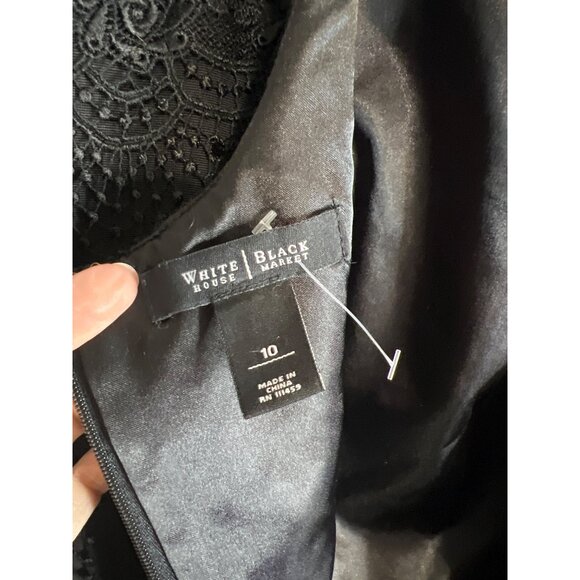 White House Black Market Little Black Dress Size 10 with Pockets - Picture 5 of 11